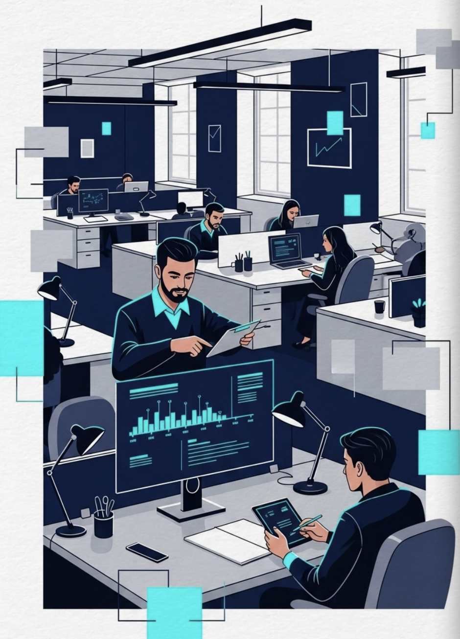 Professional team collaboration